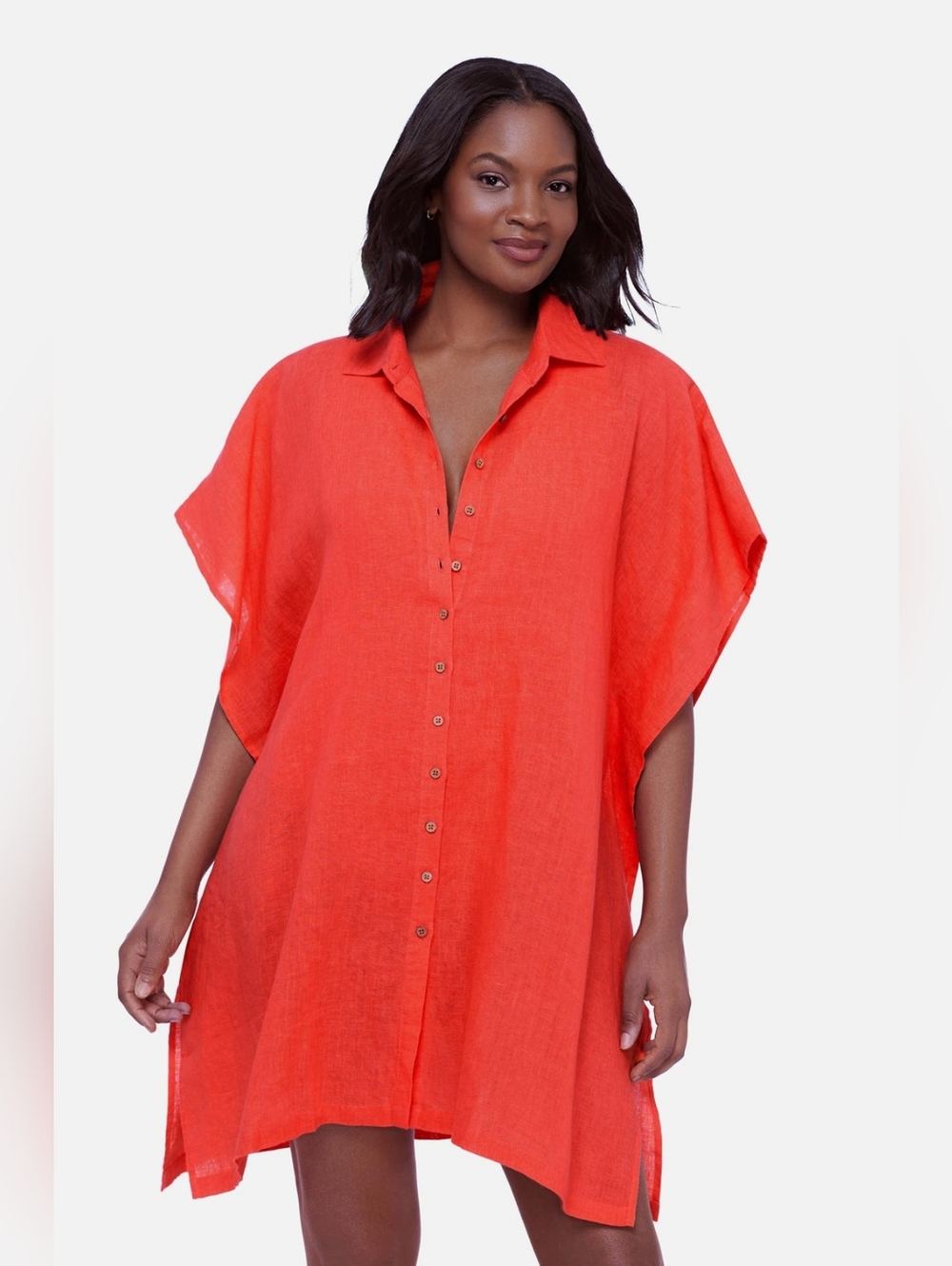 Miracle Suit Beach Shirt S/M Swimsuit Linen Coverup